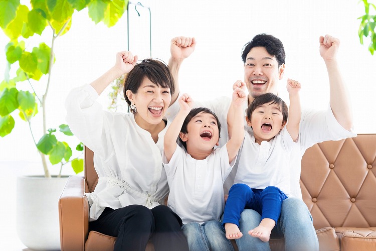 平屋に住んで幸せな家族